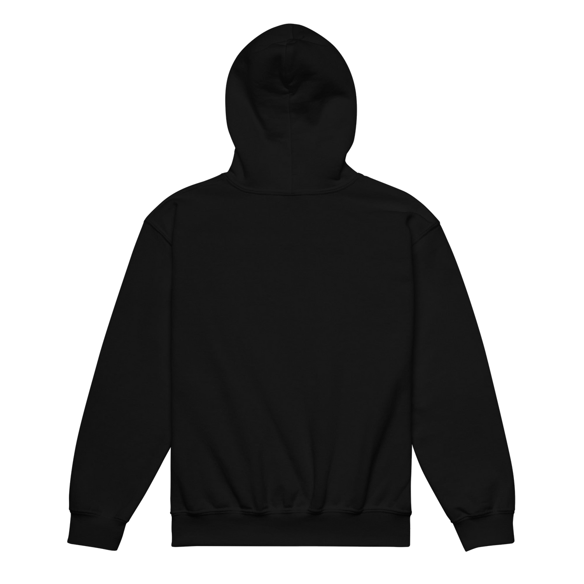 The Possibility Youth Hoodie in black, back view